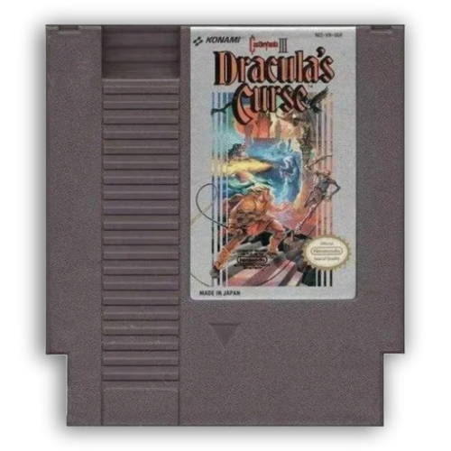 Gameplay screenshot of Castlevania III Dracula's Curse showing Trevor Belmont in action.