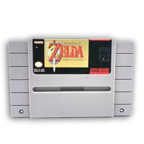 Battle scene in Zelda A Link to the Past, with Link fighting a boss in the Dark World.