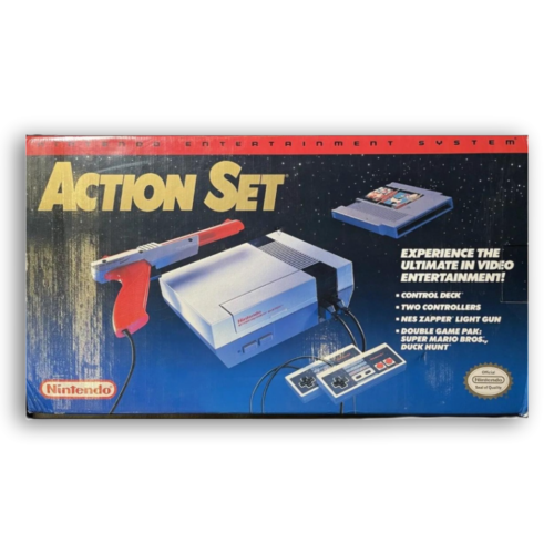 Nintendo Action Set console and accessories on display