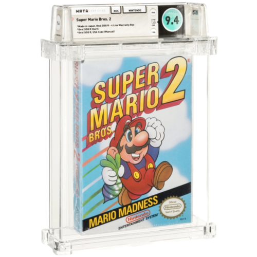 Super Mario Bros 2 WATA graded 9.4 with original packaging