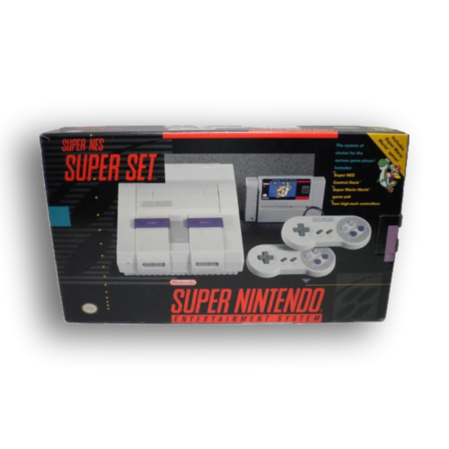 Super NES Mario World cartridge close-up with label